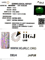 Load image into Gallery viewer, 7.56/CT Natural Panna Stone with Govt. Lab Certificate-12927D53244