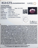 Load image into Gallery viewer, 9.49 Ratti Natural new burma Ruby with Govt. Lab Certificate-(2331)