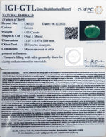 Load image into Gallery viewer, 4.44 Ratti Natural Panna Stone with Govt. Lab Certified-(2331)