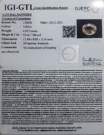 Load image into Gallery viewer, 4.93/CT Natural Ceylonese Pukhraj Stone with Govt Lab Certificate-YELSA9U