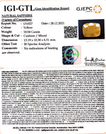 Load image into Gallery viewer, 11.14 Ratti Natural Ceylonese Yellow Sapphire with Govt Lab Certificate-(4551)