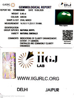 Load image into Gallery viewer, 8.46/CT Natural Panna Stone with Govt. Lab Certificate-13108D53928