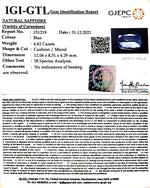 Load image into Gallery viewer, 4.62/CT Natural Blue Sapphire with Govt Lab Certificate-BLUSA9V