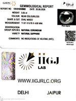 Load image into Gallery viewer, 5.65/CT Natural White Sapphire with Govt Lab Certificate-13121D53982