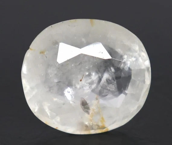 8.11/CT Natural White Sapphire with Govt Lab Certificate-13182D54112