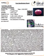 Load image into Gallery viewer, 4.95/CT Natural Ruby Stone with Govt. Lab Certificate-134908