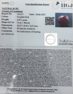 Load image into Gallery viewer, 4.93/CT Natural Mozambique Ruby with Govt. Lab Certificate-12210