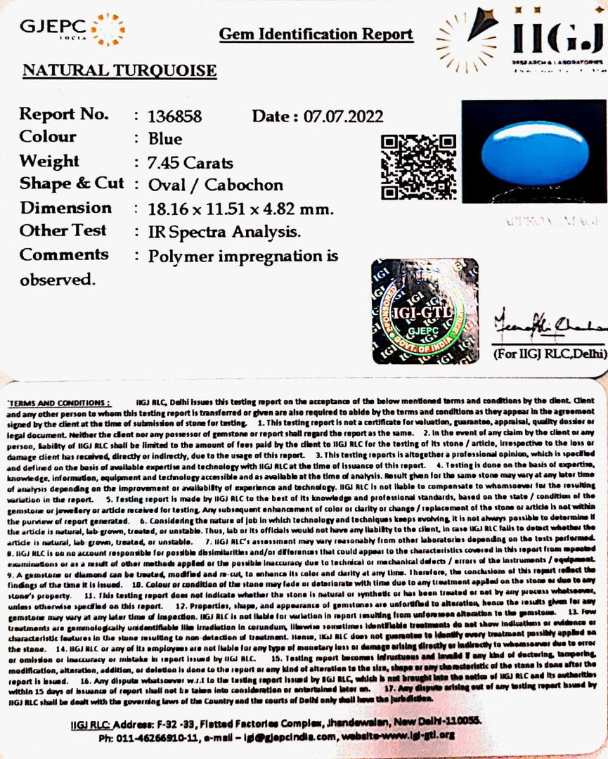 7.45 Carat Turquoise-(832)
