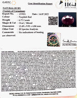 Load image into Gallery viewer, 6.72/CT Natural Ruby Stone with Govt. Lab Certificate-137031