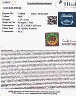 Load image into Gallery viewer, 7.84 Ratti Blue Topaz with Govt Lab Certificate-(1665)