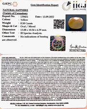 8.58/CT Natural Ceylonese Pukhraj with Govt Lab Certificate-4551