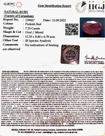 Load image into Gallery viewer, 7.33/CT Natural Mozambique Ruby with Govt. Lab Certificate-(RUBY9U)