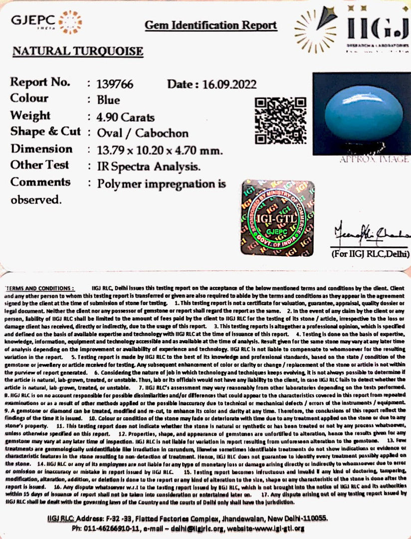 4.90 Carat Turquoise-(832)