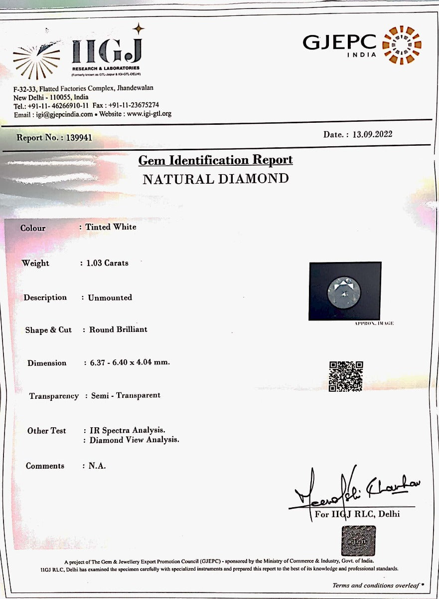 1.03 Carat Natural Diamond-(160000)