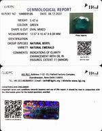 Load image into Gallery viewer, 5.42/CT Natural Panna Stone with Govt. Lab Certificate (8991)