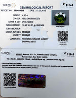 Load image into Gallery viewer, 4.92/CT Natural Peridot With Govt.Lab Certificate-(5661)