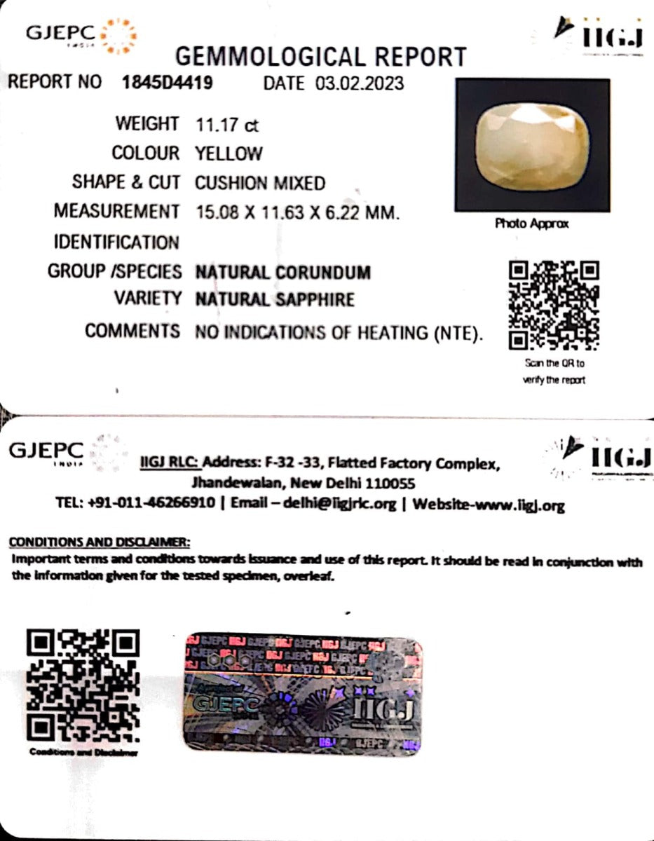 11.17/CT Natural Ceylonese Pukhraj with Govt Lab Certificate-6771