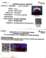 Load image into Gallery viewer, 5.84/CT Natural Indian Ruby with Govt. Lab Certificate (1221)