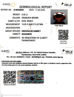 Load image into Gallery viewer, 8.56/CT Natural Hessonite Stone with Govt. Lab Certificate-2186D6055