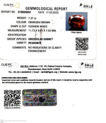 Load image into Gallery viewer, 7.37/CT Natural Hessonite Stone with Govt. Lab Certificate-2186D6061