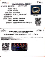 Load image into Gallery viewer, 4.98/CT Natural Ceylonese Pukhraj with Govt Lab Certificate-YELSA9W