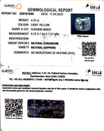 Load image into Gallery viewer, 4.78/CT Natural Ceylonese Pukhraj with Govt Lab Certificate-YELSA9V