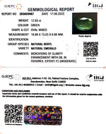 Load image into Gallery viewer, 12.93/CT Natural Panna Stone with Govt. Lab Certificate (12210)