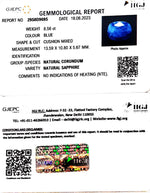 Load image into Gallery viewer, 8.56/CT Natural Blue Sapphire with Govt Lab Certificate (4551)