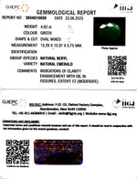 Load image into Gallery viewer, 4.92/CT Natural Panna Stone with Govt. Lab Certificate (1221)