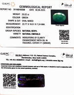 Load image into Gallery viewer, 20.02/CT Natural Panna Stone with Govt. Lab Certificate (1221)