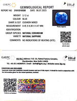 Load image into Gallery viewer, 3.12/CT Natural Blue Sapphire with Govt Lab Certificate-BLUSA9T