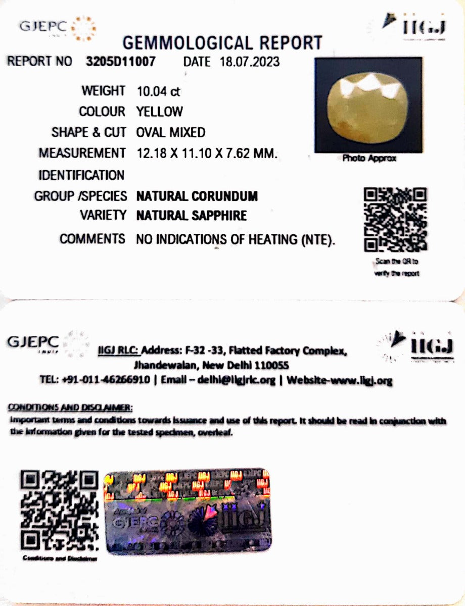 10.04/CT Natural Ceylonese Pukhraj with Govt Lab Certificate (4551)