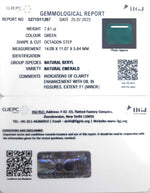 Load image into Gallery viewer, 7.61/CT Natural Panna Stone with Govt. Lab Certificate (34410)