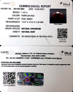 Load image into Gallery viewer, 7.42/CT Natural Indian Ruby with Govt. Lab Certificate (1221)