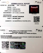 Load image into Gallery viewer, 2.25/CT Natural Mozambique Ruby with Govt. Lab Certificate (12210)