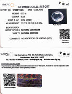 Load image into Gallery viewer, 6.73/CT Natural Blue Sapphire with Govt Lab Certificate (23310)