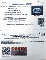 Load image into Gallery viewer, 4.91/CT Natural Blue Sapphire with Govt Lab Certificate-BLUSA9U