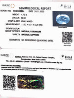 Load image into Gallery viewer, 4.70/CT Natural Blue Sapphire with Govt Lab Certificate-BLUSA9U