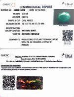 Load image into Gallery viewer, 5.80/CT Natural Panna Stone with Govt. Lab Certificate (4551)