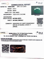 Load image into Gallery viewer, 3.92/CT Natural Panna Stone with Govt. Lab Certificate (34410)