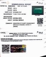 Load image into Gallery viewer, 4.89/CT Natural Panna Stone with Govt. Lab Certificate (12210)