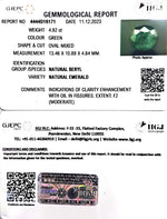Load image into Gallery viewer, 4.92/CT Natural Panna Stone with Govt. Lab Certificate (2331)