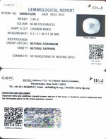 Load image into Gallery viewer, 2.98/CT Natural White Sapphire with Govt Lab Certificate-5008D18256