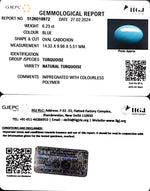 Load image into Gallery viewer, 6.23/CT Natural Govt. Lab Certified Turquoise (832)