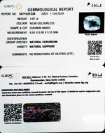 Load image into Gallery viewer, 4.97/CT Natural White Sapphire with Govt Lab Certificate-75000