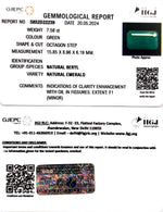 Load image into Gallery viewer, 7.58/CT Natural Panna Stone with Govt. Lab Certificate-3441