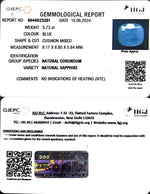 Load image into Gallery viewer, 5.73/CT Natural Blue Sapphire with Govt Lab Certificate-4551