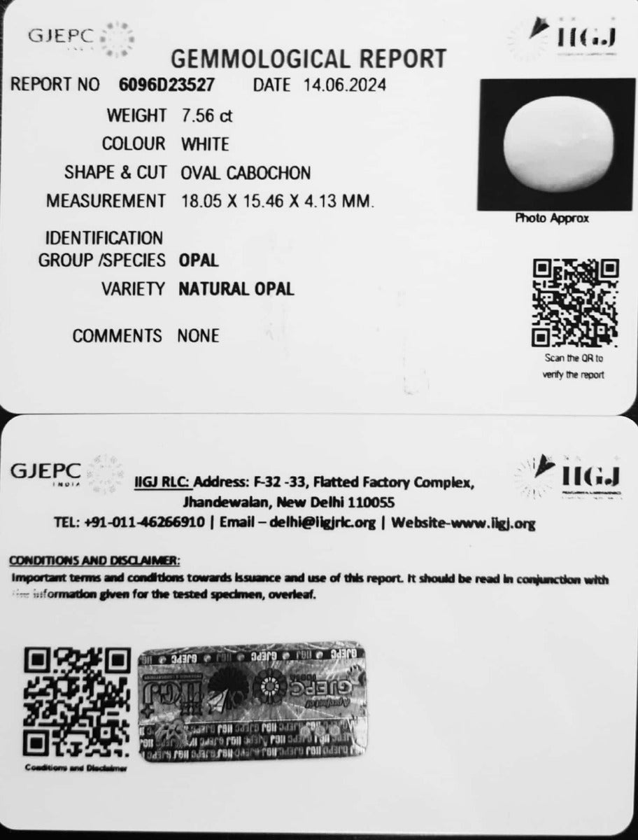 7.56/CT Natural Fire Opal with Govt. Lab Certificate-6096D23527