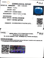 Load image into Gallery viewer, 11.28/CT Natural Blue Sapphire with Govt Lab Certificate-4551