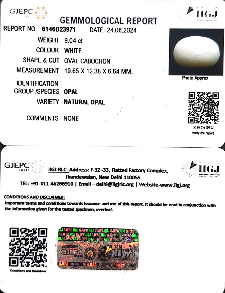 9.04/CT Natural Fire Opal with Govt. Lab Certificate-4551